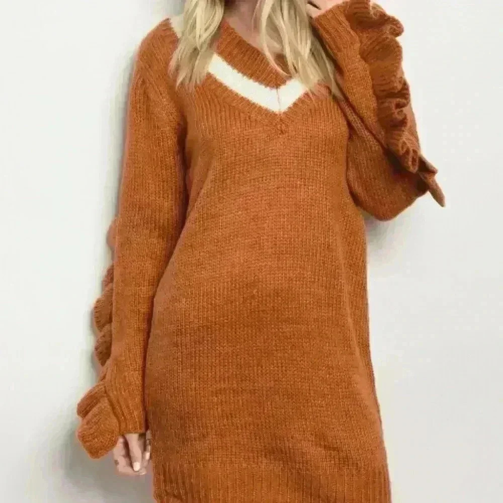 Earth Tones Sweater Dress